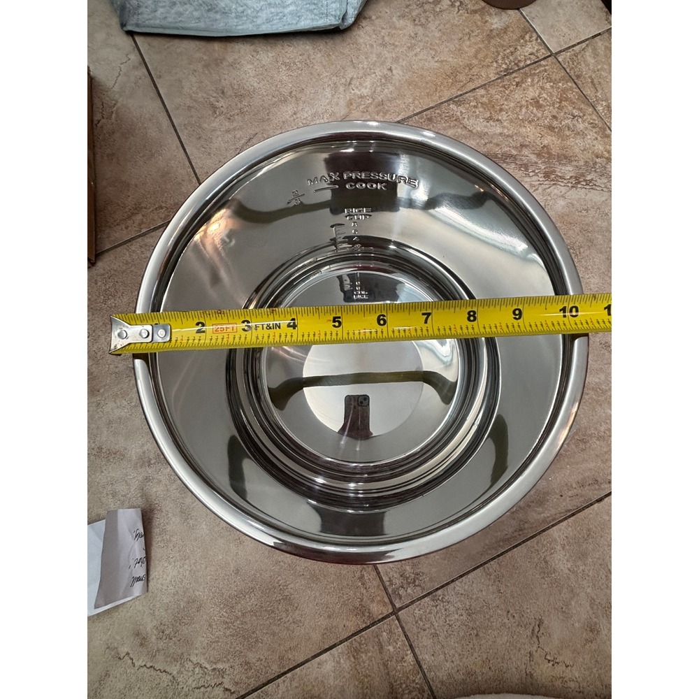 8 Quart Stainless Steel Inner Pot for Electric Pressure Cooker 8QT Replacement